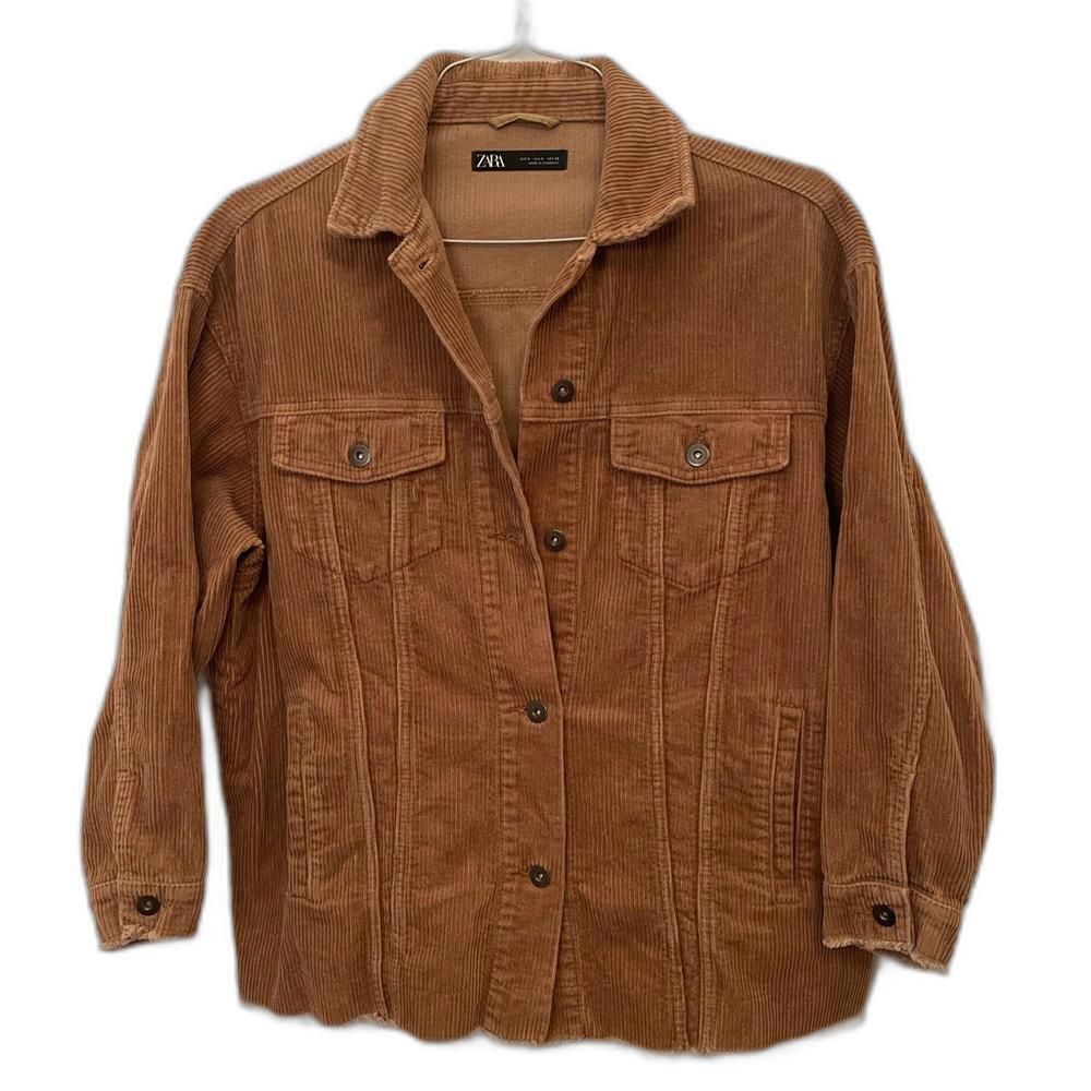 Zara Corduroy Jacket Brown Women’s Size Small